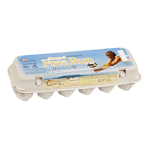 Nature's Farm Smart Eggs Omega 3 Eggs Free Run Large 12 Count