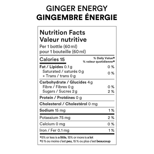 Dose Organic Energy Shot Ginger Lime & Guayusa 4 x 60 ml