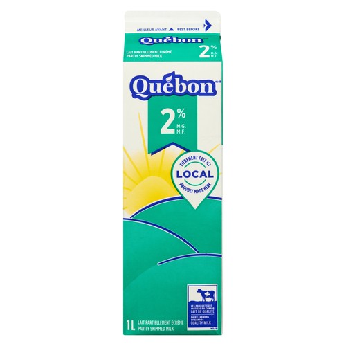Québon 2% Milk Partly Skimmed 1 L