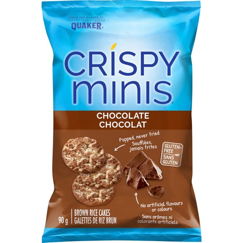 Quaker Crispy Minis Brown Rice Cakes Chocolate 90 g