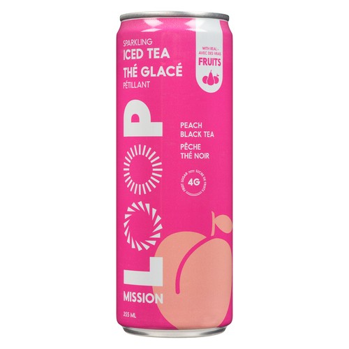 Loop Mission Sparkling Iced Tea Peach Black Tea 355 ml (can)