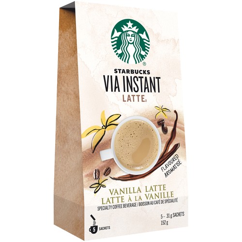 Starbucks Via Instant Coffee Mix Vanilla Latte 5 Sachets 152 g 