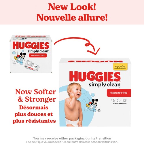 Huggies Simply Clean Baby Wipes Unscented Refill Pack 1152 Count