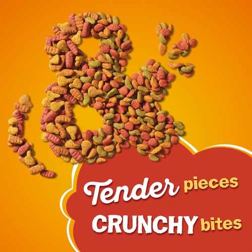 Friskies Grillers Dry Cat Food Meaty Tenders and Crunchy Bites 1.4 kg
