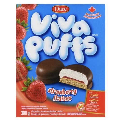 Dare Viva Puffs Cookies Strawberry 300 g