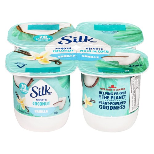 Silk Plant-based Yogurt Coconut Base Vanilla 4 x 100 g