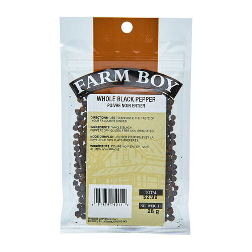 Farm Boy Whole Black Pepper  28 g