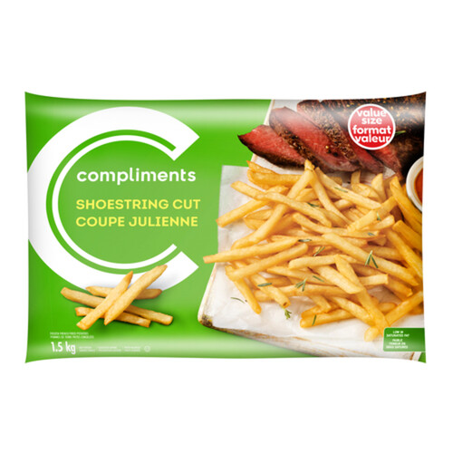 Compliments Frozen Fried Potatoes Shoestring Cut 1.5 kg