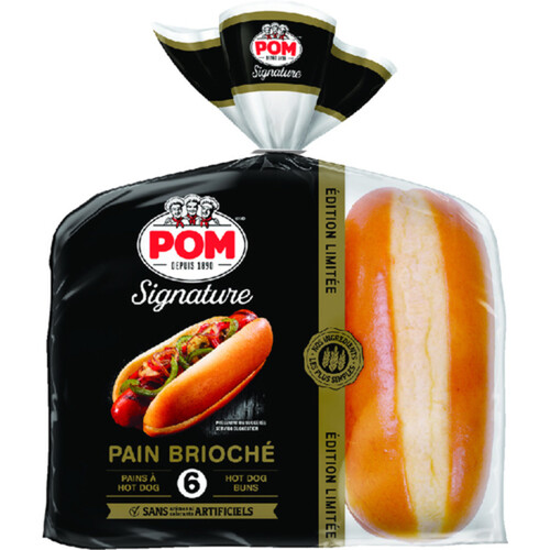 POM Signature Hot Dog Buns Sausage Gold 6 Pack 434 g