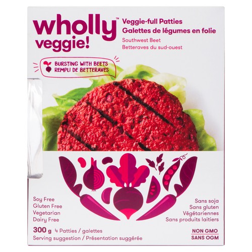 Wholly Veggie! Veggie Patties Southwest Beet 300 g (frozen)