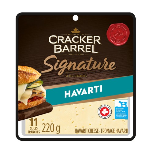 Cracker Barrel Signature Havarti Cheese 11 Slices 220 g