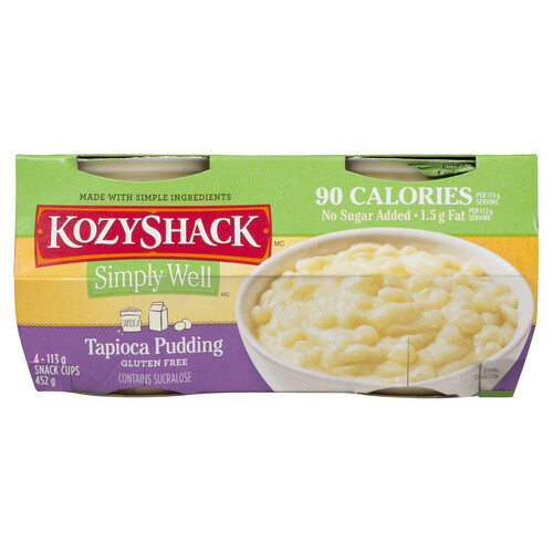 Kozy Shack Gluten-Free Simply Well Pudding Tapioca 4 x 113 g