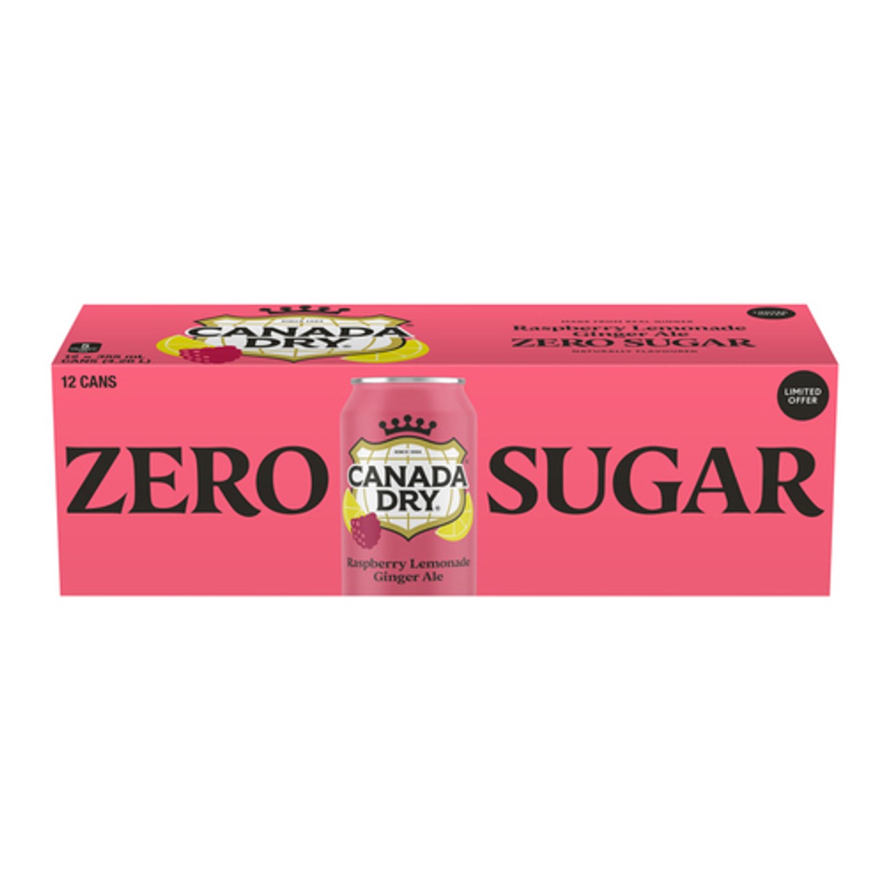 Ginger Ale Raspberry Lemonade Canada Dry Zero Sugar Ginger Ale Raspberry Lemonade 12 x 355 ml (cans ...