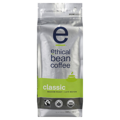 Ethical Bean Organic Whole Bean Coffee Classic Medium Roast 340 g