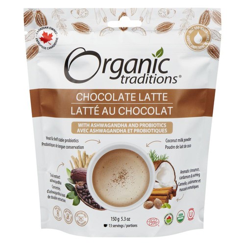 Organic Traditions Chocolate Latte Beverage 150 g