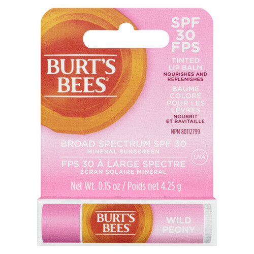 Burt's Bees Lip Balm SPF30 Tinted Wild Peony 4.25 g