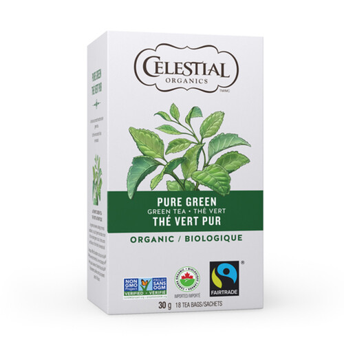 Celestial Seasonings Organic Pure Green Tea 18 Tea Bags 30 g