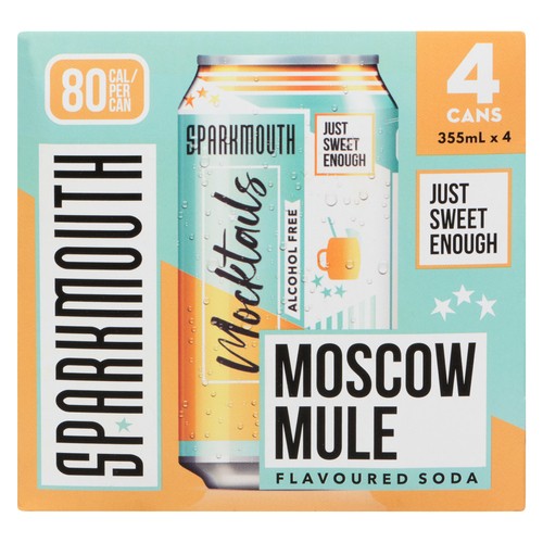Sparkmouth Alcohol-Free Mocktail Moscow Mule 4 x 355 ml (cans)