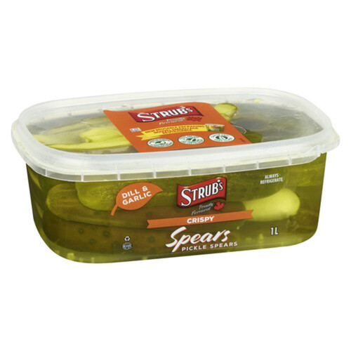 Strub's Dill Pickle Spears Crispy Garlic & Dill 1 L