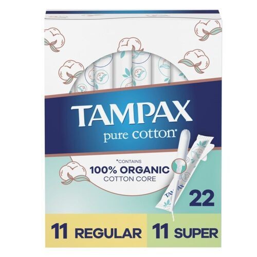 Tampax Tampons Duo Pure Cotton Regular & Super 22 Tampons