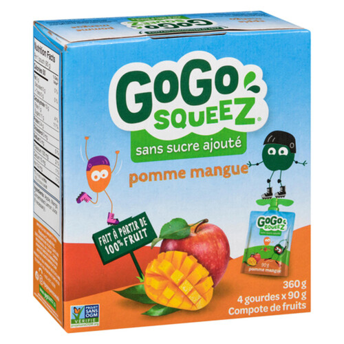 GoGo Squeez Fruit Sauce Apple Mango 4 x 90 g