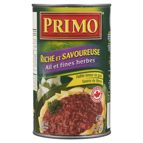 Primo Pasta Sauce Garlic And Herb 680 ml