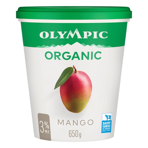 Olympic Organic 3% Yogurt Mango 650 g