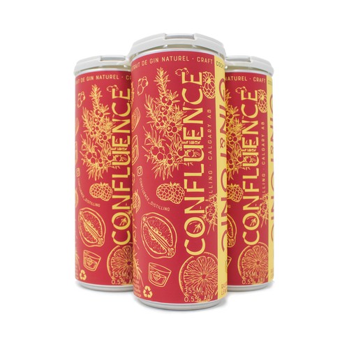 Confluence Gin & Tonic Non-Alcohol 4 x 355 ml (cans)