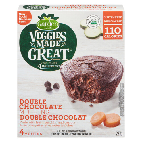 Garden Lites Gluten-Free Frozen Muffins Double Chocolate 4 Pack 227 g