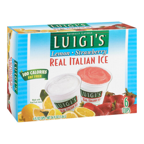 Luigi's Real Italian Ice Value Pack 6 x 176 ml