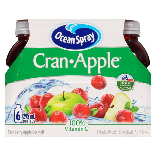 Ocean Spray Juice Cranberry Apple 6 x 295 ml (bottles)
