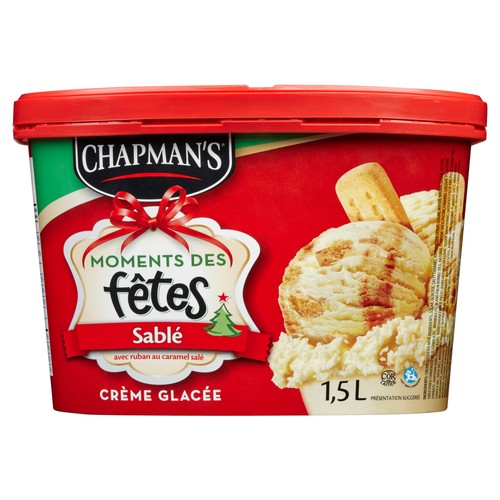 Chapmans Holiday Shortbread Ice Cream With Salted Caramel Ribbons 1.5 L