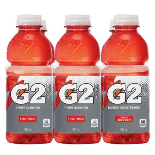 Gatorade G2 Sports Drink Fruit Punch 6 x 591 ml (bottles)