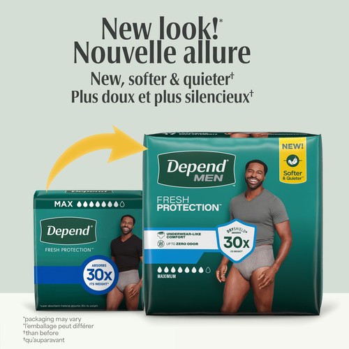 Depend Extra Large Men's Underwear 15 Count