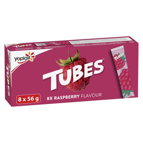 Yoplait 1% Yogurt Tubes Kids Snacks Raspberry 8 x 56 g