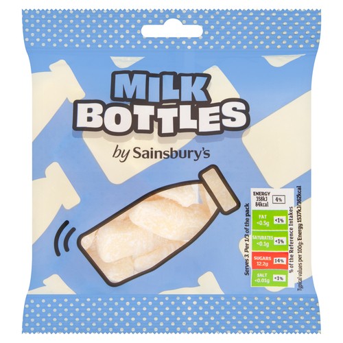 Sainsbury's Candy Milk Bottles 70 g
