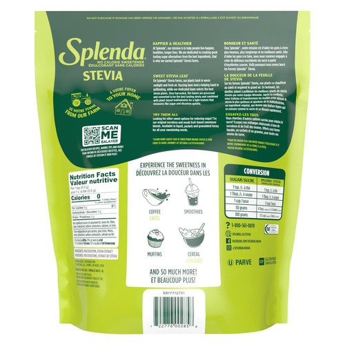 Splenda No Calorie Sweetener Stevia Granulated 220 g