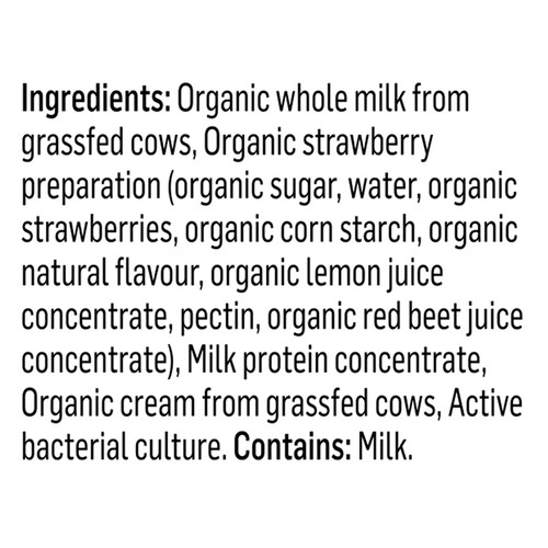 Olympic 3.5% Yogurt Organic Greek Strawberry 650 g