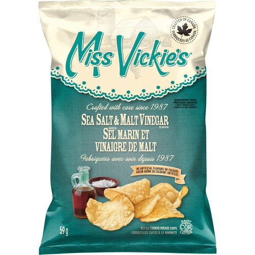 Miss Vickie's Kettle Cooked Chips Sea Salt & Malt Vinegar 59 g