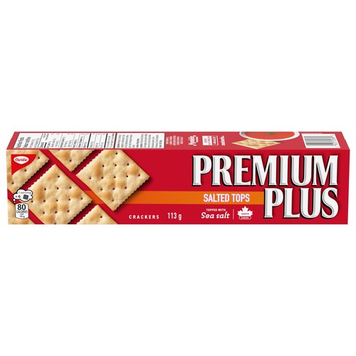 Premium Plus Salted Tops Soda Crackers 113 g