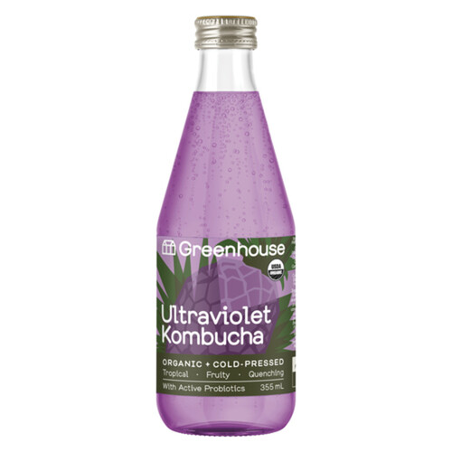 Greenhouse Organic Kombucha Beverage Ultraviolet 340 ml (bottle)