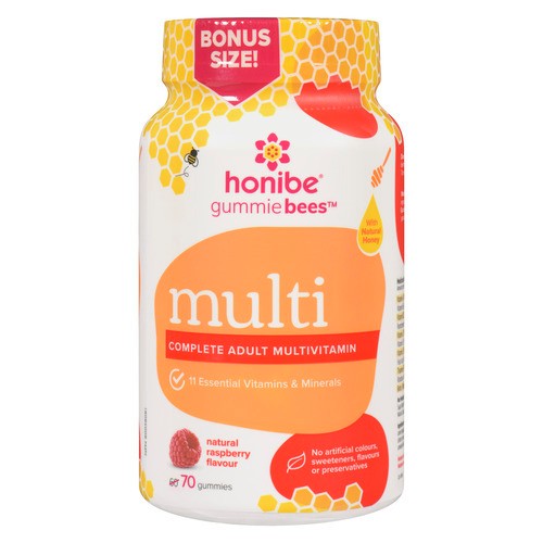 Honibe Complete Adult Multivitamin Supplement Honey Gummies 70 Count