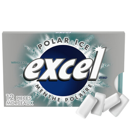 Excel Sugar-Free Chewing Gum Polar Ice 12 Pieces 1 Pack