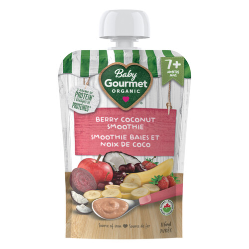 Baby Gourmet Organic Puree Berry Coconut Smoothie 128 ml