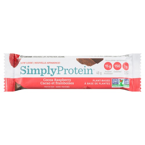 Simply Protein Plant Based Protein Bar Cocoa Raspberry 40 g