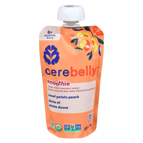 Cerbelly Sweet Potato Peach Mango Organic Smoothie 128 ML