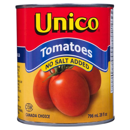 Unico No Salt Added Plum Tomatoes 796 ml