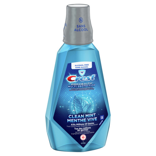 Crest Pro-Health Multi-Protection Alcohol Free Mouthwash Clean Mint 1 L