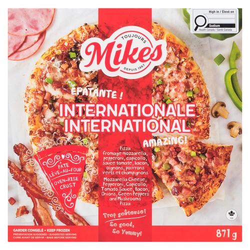 Mikes Frozen International Pizza 871 g