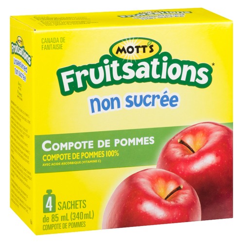 Mott's Fruitsations Unsweetened Apple Sauce Pouches 4 x 85 ml